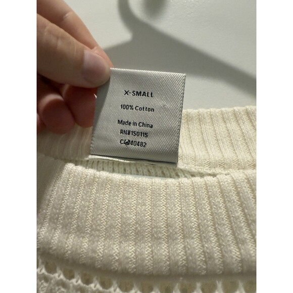 Varley Corvallis Short Sleeve Knit Womens Sweater Shirt  Drawcord Size XS - Picture 7 of 7